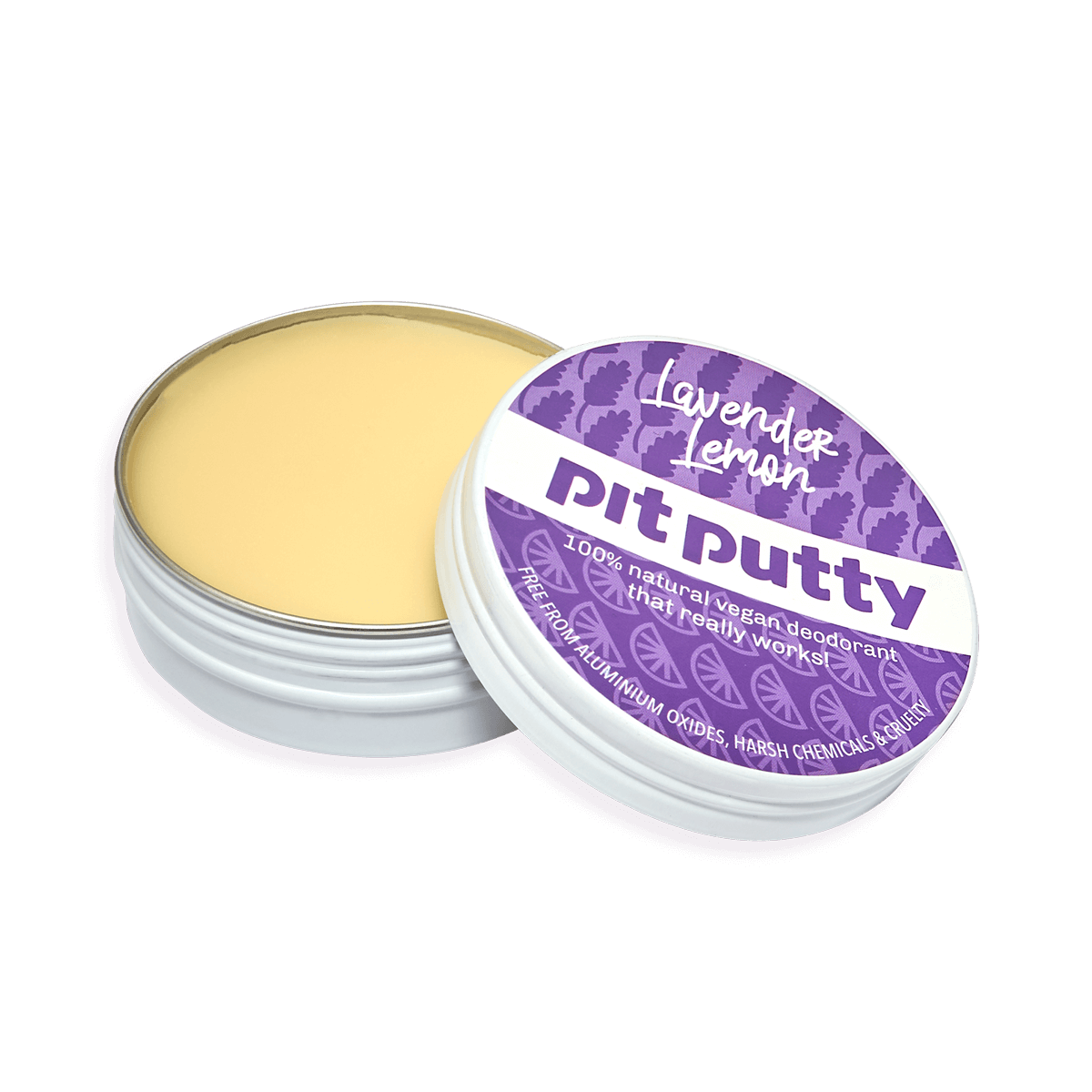Lavender Lemon Pit Putty, Tin Pit Putty Natural Deodorants