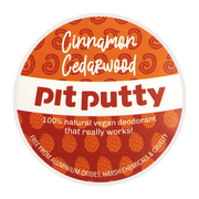 Pit Putty Natural Deodorant Cinnamon Cedarwood Tin - Front