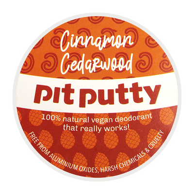 Pit Putty Natural Deodorant Cinnamon Cedarwood Tin - Front