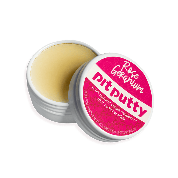 Rose Geranium Pit Putty Mini Tin - Open