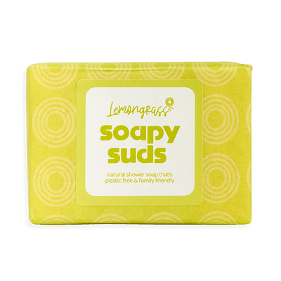 Lemongrass Soapy Suds - natural shower soap that plastic free and family friendly